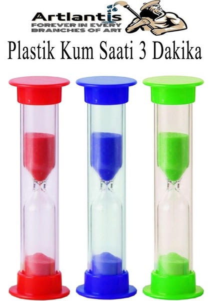 Renkli Kum Saati 3 Adet Mini Küçük Kum Saat 3 Dakika 8 cm Kum Zamanlayıcısı Dekoratif Masaüstü Plastik Çocuklar Için