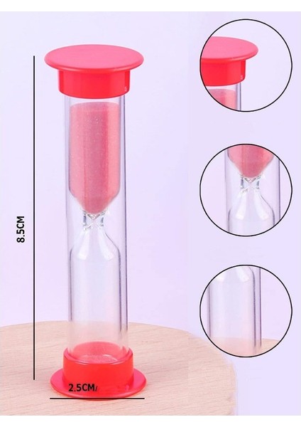 Renkli Kum Saati 3 Adet Mini Küçük Kum Saat 3 Dakika 8 cm Kum Zamanlayıcısı Dekoratif Masaüstü Plastik Çocuklar Için modelleri
