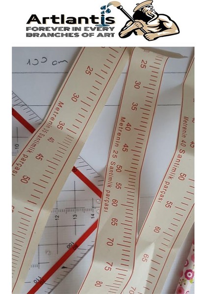 Eşel Takımı 2 Li 1 Paket Eşel Cetveli 7 Parça Kağıttan Cetvel Dikişi Cetveli Ölçekli Mezura Moda Tasarım