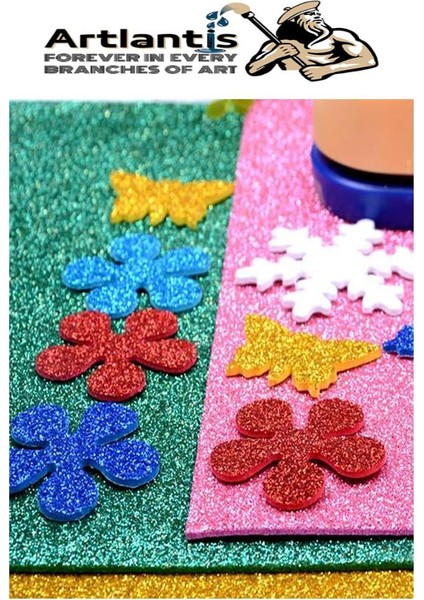 Siyah Yapışkanlı Simli Eva 50X70 cm 3 Adet Simli Yapışkanlı Eva Süngeri Okul Kreş Anasınıfı Elişi Etkinlikleri Hobi modelleri