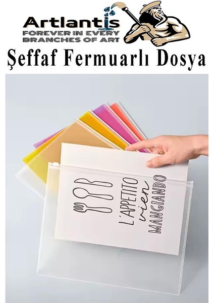 A5 Şeffaf Fermuarlı Dosya 5 Renk 1 Paket Pvc Fermuarlı Evrak Dosyası 18X25CM Çıtçıtlı Belge Evrak Dosyası Ofis Büro Okul fırsatları