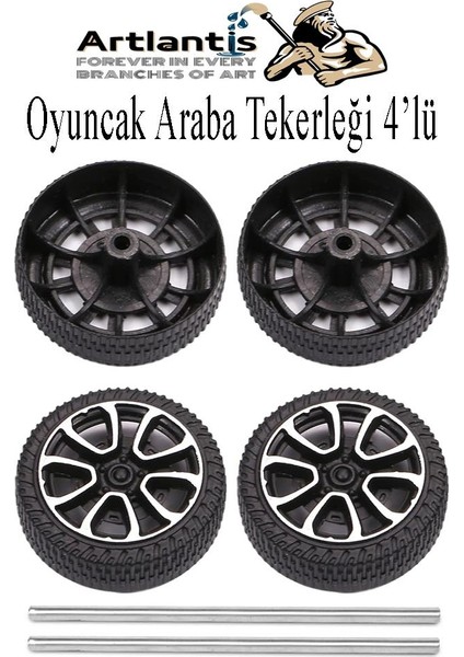 Oyuncak Araba Yapım Seti 1 Paket Plastik Tekerlek Deney Için 2 Adet Metal Şaft Proje Deney Seti Dc Motor Çark Dişli Okul