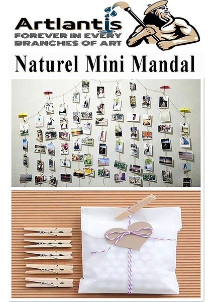 Naturel Mini Mandal Ahşap 150 Adet Renksiz Minik Mandal Dekoratif Süsleme Fotoğraf Asma Mandalı Dekarasyon modelleri