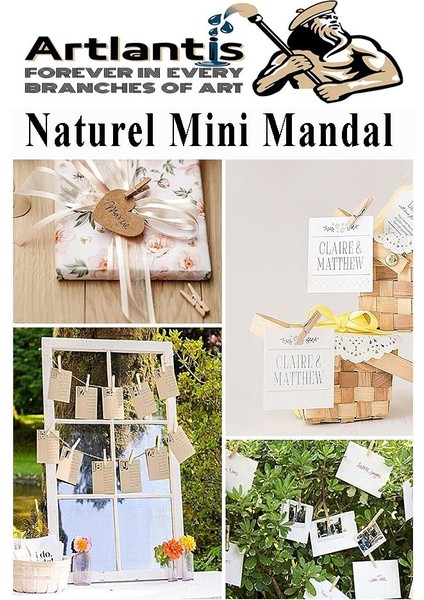 Naturel Mini Mandal Ahşap 150 Adet Renksiz Minik Mandal Dekoratif Süsleme Fotoğraf Asma Mandalı Dekarasyon fırsatları