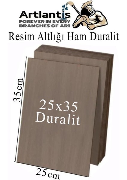 Resim Altlığı Duralit 25X35 cm 1 Adet Ham Mdf Çok Amaçlı Kullanım 3 mm Kalınlığında Durolit