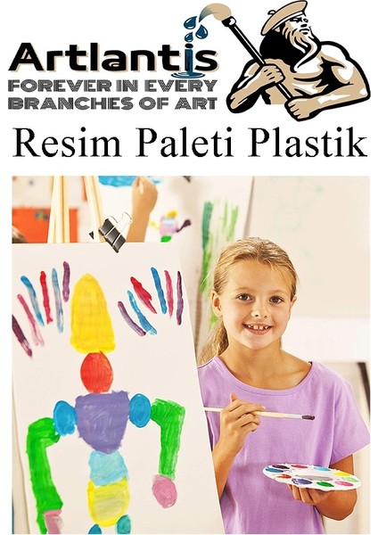 Plastik Masa Üstü 10 Hazneli Resim Paleti 5 Li Plastik Spatula 1 Paket Ressam Paketi Sanatsal Esnek Plastik Palet Bıçağı