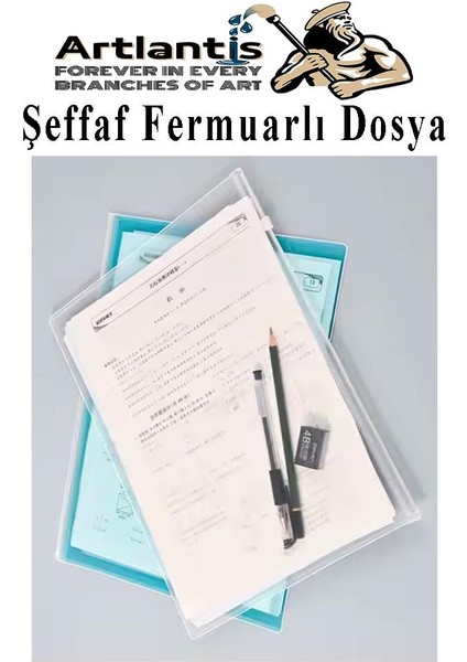 A4 Şeffaf Fermuarlı Dosya 5 Renk 1 Paket Pvc Fermuarlı Evrak Dosyası 24X34CM Çıtçıtlı Belge Evrak Dosyası Ofis Büro Okul indirimleri