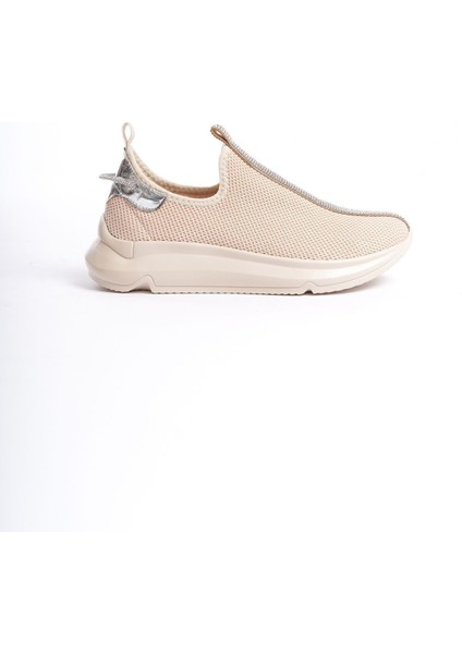 Siyah Ortadan Parlak Şerit Detaylı Yumuşak Tekstil Günlük Sneaker Kadın Spor Yürüyüş Ayakkabısı indirimleri