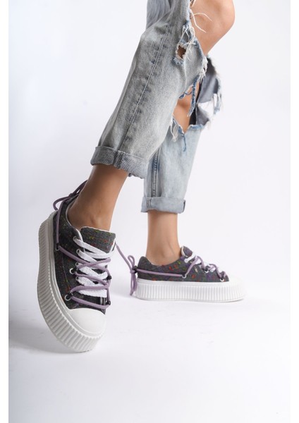 Beyaz Üstten Şerit Bağcık Detaylı Yumuşak Tekstil Rahat Günlük Sneaker Kadın Spor Yürüyüş Ayakkabısı fırsatları