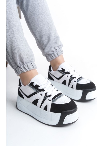 Cilt Bağcıklı Süet Dil Detaylı Kadın Sneaker Spor Günlük Ayakkabı fırsatları