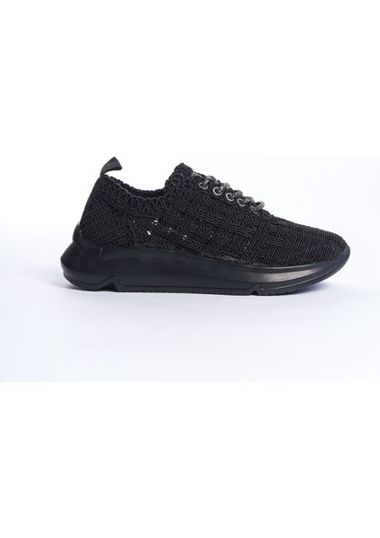Siyah Bağcıklı Yüksek Taban Cilt Günlük Kadın Sneaker Spor Ayakkabı indirimleri