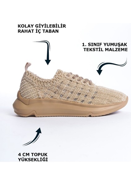 Siyah Bağcıklı Yüksek Taban Cilt Günlük Kadın Sneaker Spor Ayakkabı fiyatları
