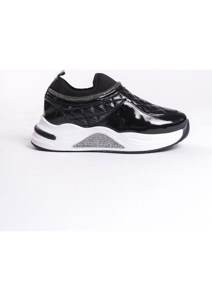 Beyaz Parlak Bağcıklı Taş Detaylı Yumuşak Tekstil Rahat Günlük Sneaker Kadın Spor Yürüyüş Ayakkabısı indirimleri