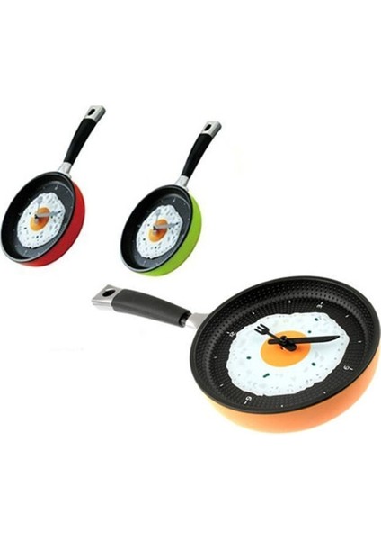 Tava Konseptli Duvar Saati Görsel Tasarımı Ile Tam Bir Duvar Saati ve Mutfak Saati fiyatları