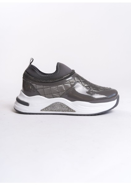 Krem Parlak Bağcıklı Taş Detaylı Yumuşak Tekstil Rahat Günlük Sneaker Kadın Spor Yürüyüş Ayakkabısı indirimleri