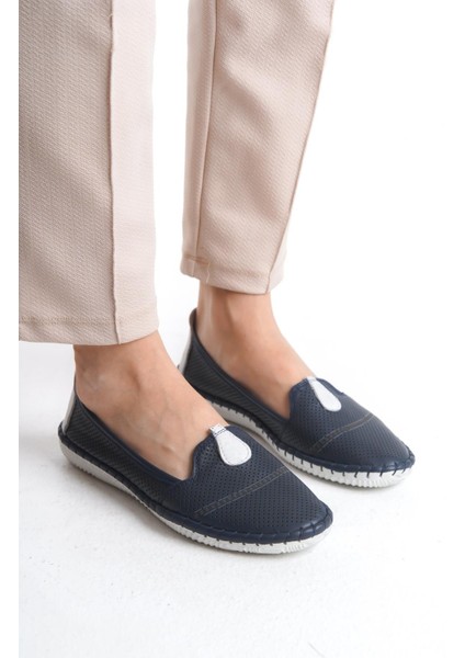 Kadın Deri Babet Düz Rahat Taban Dikiş Detaylı Tam Kalıp Ayakkabı fiyatları