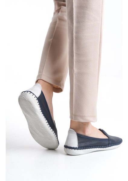 Kadın Deri Babet Düz Rahat Taban Dikiş Detaylı Tam Kalıp Ayakkabı modelleri