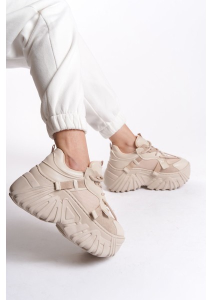 Siyah Parlak Bağcıklı Taş Detaylı Yumuşak Tekstil Rahat Günlük Sneaker Kadın Spor Yürüyüş Ayakkabısı