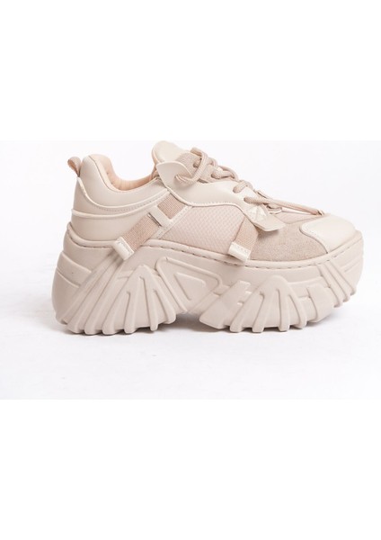 Siyah Parlak Bağcıklı Taş Detaylı Yumuşak Tekstil Rahat Günlük Sneaker Kadın Spor Yürüyüş Ayakkabısı