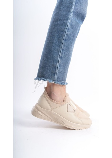 Gri Üstten Şerit Detaylı Yumuşak Tekstil Rahat Günlük Sneaker Kadın Spor Yürüyüş Ayakkabısı fiyatları