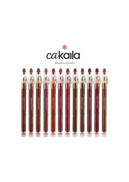 Kalın Dudak Kalemi Mat 12 Li Kalemtraşlı Waterproof Lipliner