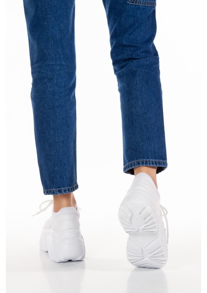 Beyaz Turuncu Gümüş Renk Detaylı Günlük Kadın Sneaker Spor Ayakkabı modelleri