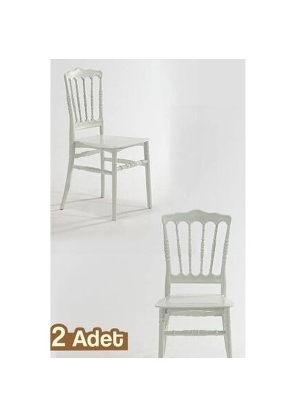 Vegas Beyaz Plastik Sandalye Düğün Bahçe Mutfak Organizasyon