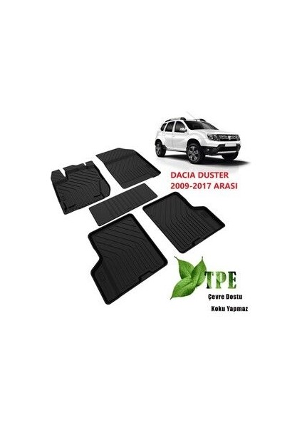Dacia Duster Havuzlu Paspas 2009 2010 2011 2012 2013 2014 2015 2016 2017 Kokusuz
