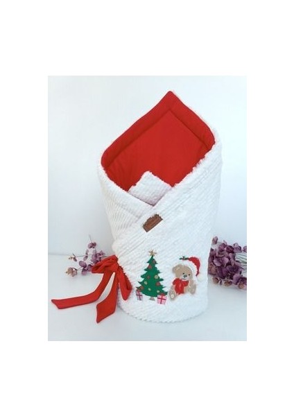 Kışlık Bebek Battaniyesi & Kundağı - Çam Ağacı & Ayıcık Işlemeli Hastane Çıkışı - Yeni Yıla Özel fiyatları