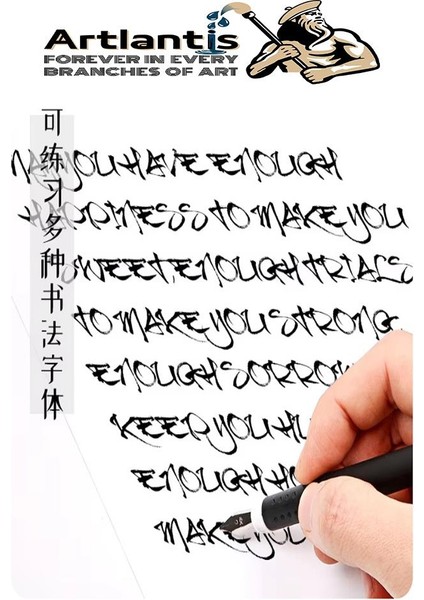 Kaligrafi Dolma Kalem Seti 4 Lü 1 Paket Calligraphy Kalem Seti Hat Yazma Tasarım Sanat Kalemi Hattat