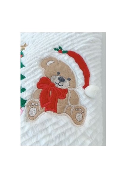 Kışlık Bebek Battaniyesi & Kundağı - Çam Ağacı & Ayıcık Işlemeli Hastane Çıkışı - Yeni Yıla Özel indirimleri