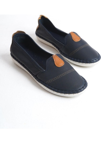 Kadın Deri Babet Düz Rahat Taban Dikiş Detaylı Tam Kalıp Ayakkabı fırsatları