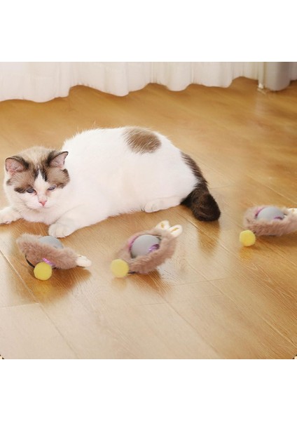 Yeni Nesil Hareketli Şarjlı Işıklı 360 Derece Dönen Akıllı Oyun Topu İnteraktif Kedi Köpek Oyuncağı fiyatları