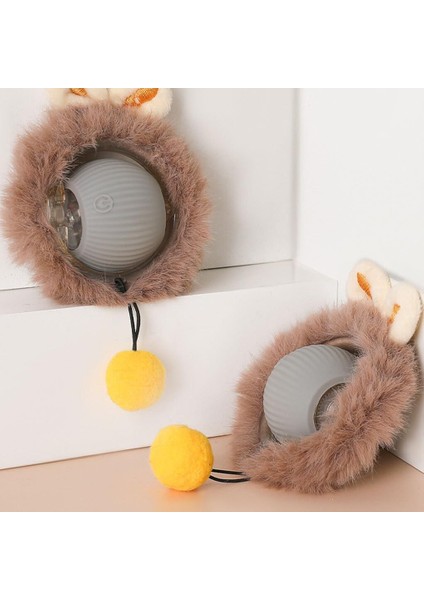 Yeni Nesil Hareketli Şarjlı Işıklı 360 Derece Dönen Akıllı Oyun Topu İnteraktif Kedi Köpek Oyuncağı indirimleri