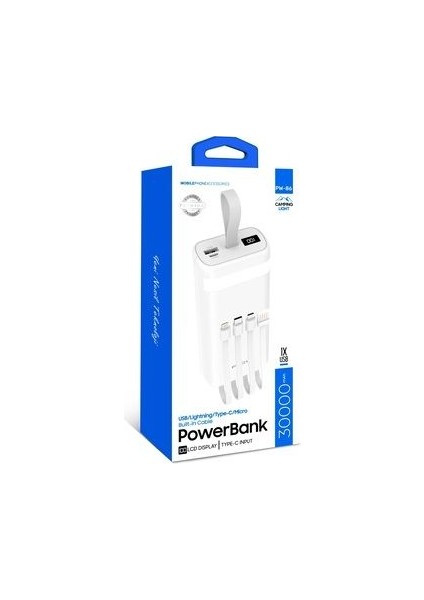 Ensiga 30.000MAH Normal Powerbank LED Ekran Göstergeli Işıklı Batarya Şarj Aleti modelleri