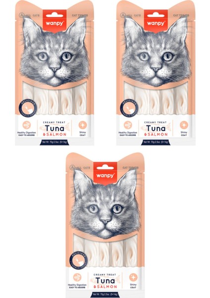 Ton Balığı&somon Sıvı Kedi Ödül Maması 5X14GR - 3 Paket