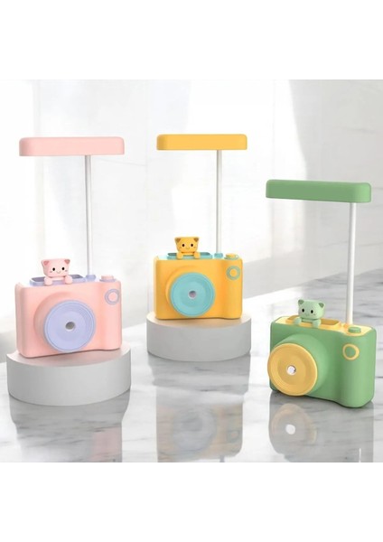 Turuncu Kamera Şeklinde Kalemtıraşlı USB Masa Üstü Lamba - Şık ve Fonksiyonel!