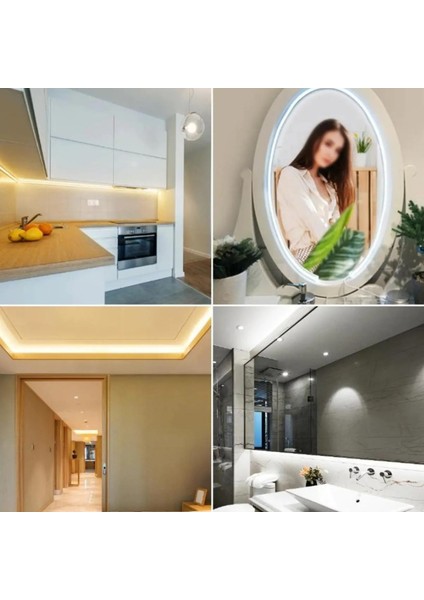 Neon LED Şerit 5metre Sıcak Beyaz LED Zincir Bandı Hortum Esnek Dekoratif Aydınlatma Işık 12V 10W modelleri