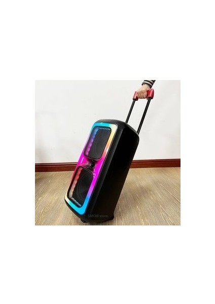 NDR-1097 Büyük Boy Bluetooth Hoparlör Kablosuz Tekerlekli Taşınabilir Kablosuz Speaker Toplantı Anfi