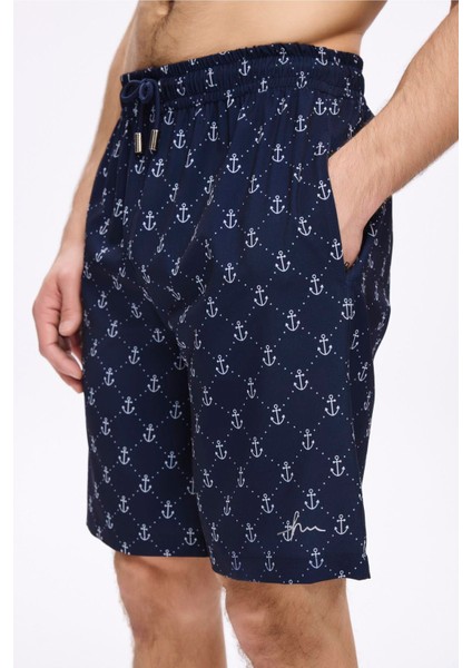 Çapa Desenli Lacivert Erkek Kısa Havuz ve Deniz Şortu 5045 fiyatları