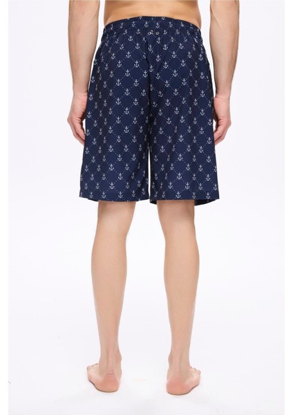 Çapa Desenli Lacivert Erkek Kısa Havuz ve Deniz Şortu 5045 modelleri