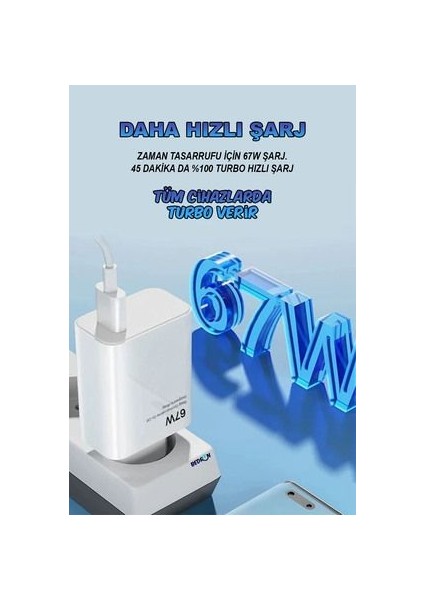 67 Watt Redmi Hızlı Şarj Aleti Tüm Cihazlarda Turbo Verir Type-C Kablo Redmi Set fiyatları