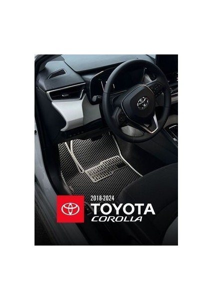 Toyota Corolla Sedan 2018/2024 Eva Paspas Takımı (Siyah+Gri)