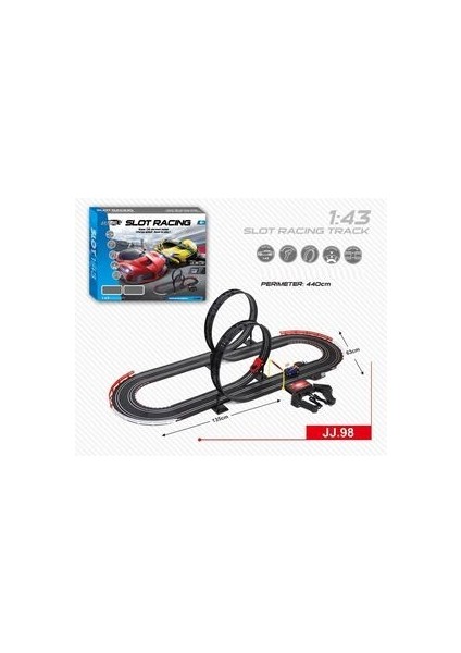 2 Araçlı Sayaçlı Yarış Seti 555 cm