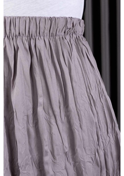 Kırışık Kumaş Etek Gümüş fiyatları