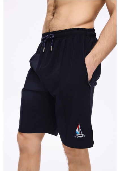 Yelken Nakışlı Lacivert Erkek Kısa Havuz ve Deniz Şortu 5064 modelleri