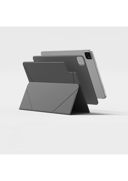 iPad Air 13 2025 M3 Kılıf Amazingthing Matte Pro Mag Folio Katlanabilir Magnetik Standlı Siyah modelleri