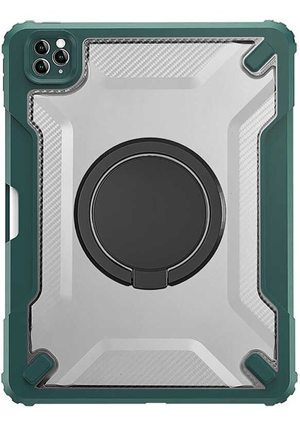 iPad Air 11 2025 M3 Kılıf Wiwu Mecha Dönebilen Standlı Tablet Kılıfı Yeşil