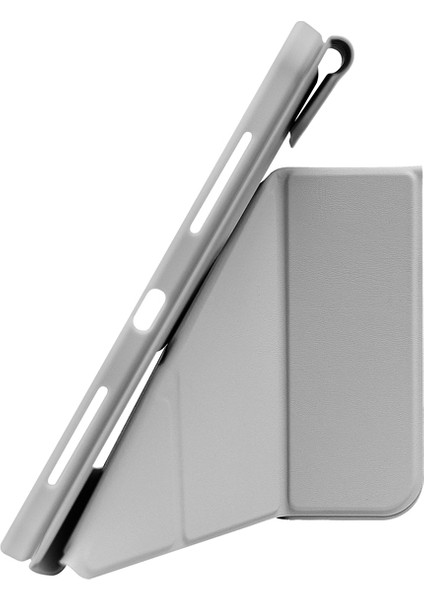 iPad Air 11 2025 M3 Kılıf Wiwu 360 Derece Dönebilen Standlı Magnetik Koruyucu Tablet Kılıfı Gri