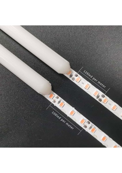 Ikinci Nesil Sarı Difüzör 5 Metre 6mm Neon LED Silikon Şerit Kapağı (Led Şerit Içermez)